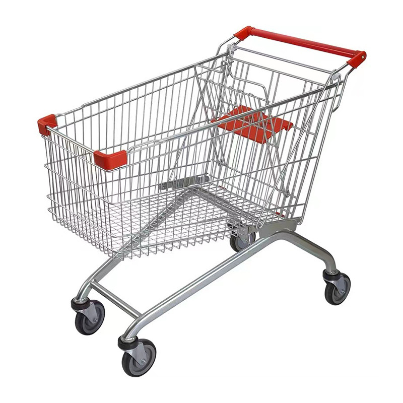 Wheeled Shopping Carts We are introducing our Wheeled Shopping Carts. Our attention to every detail in the production process exceeds customer expectations, ensuring that every cart leaving our factory is a testament to our unwavering commitment to quality. Premium Materials, Unmatched Durability: Crafted from high-quality cold-rolled steel, our shopping carts boast exceptional strength and durability. This superior material choice not only guarantees a robust frame but also offers remarkable load-bearing capacity, making them an ideal choice for various applications, including grocery carts, e-commerce warehouse picking trolleys, and even kids' shopping carts. Customizable Solutions: Understanding the unique needs of every client, we offer comprehensive customization services. Whether you're seeking branded wheeled shopping carts tailored to your supermarket's identity or customized carts for your brand, we've got you covered. Our design team will work closely with you to bring your vision to life. Product Range: Shopping Carts: Perfect for supermarkets and grocery stores, our wheeled shopping carts offer smooth operation and ample storage space for a convenient shopping experience. E-commerce Warehouse Picking Carts: Designed for efficiency in fast-paced storage environments, these carts help streamline picking processes and maximize productivity. Kids' Shopping Carts: Engage your children in the shopping experience with our adorable and safe kids' shopping carts, featuring sturdy construction and fun designs. Buy Direct from the Manufacturer: Bypassing middlemen, we offer factory-direct prices, ensuring affordability without compromising on quality. With over two decades of experience in both domestic and international markets, we've served numerous renowned retailers and supermarkets worldwide, demonstrating our dedication to excellence and customer satisfaction. Shop Wheeled Shopping Carts Now: Browse our extensive range of shopping carts for sale, including wheeled carts and shopping trolleys. Experience the convenience, durability, and customization options that set our products apart. Contact us today for bulk orders and personalized solutions tailored to your specific requirements. Let's make every shopping experience a joyful journey together!