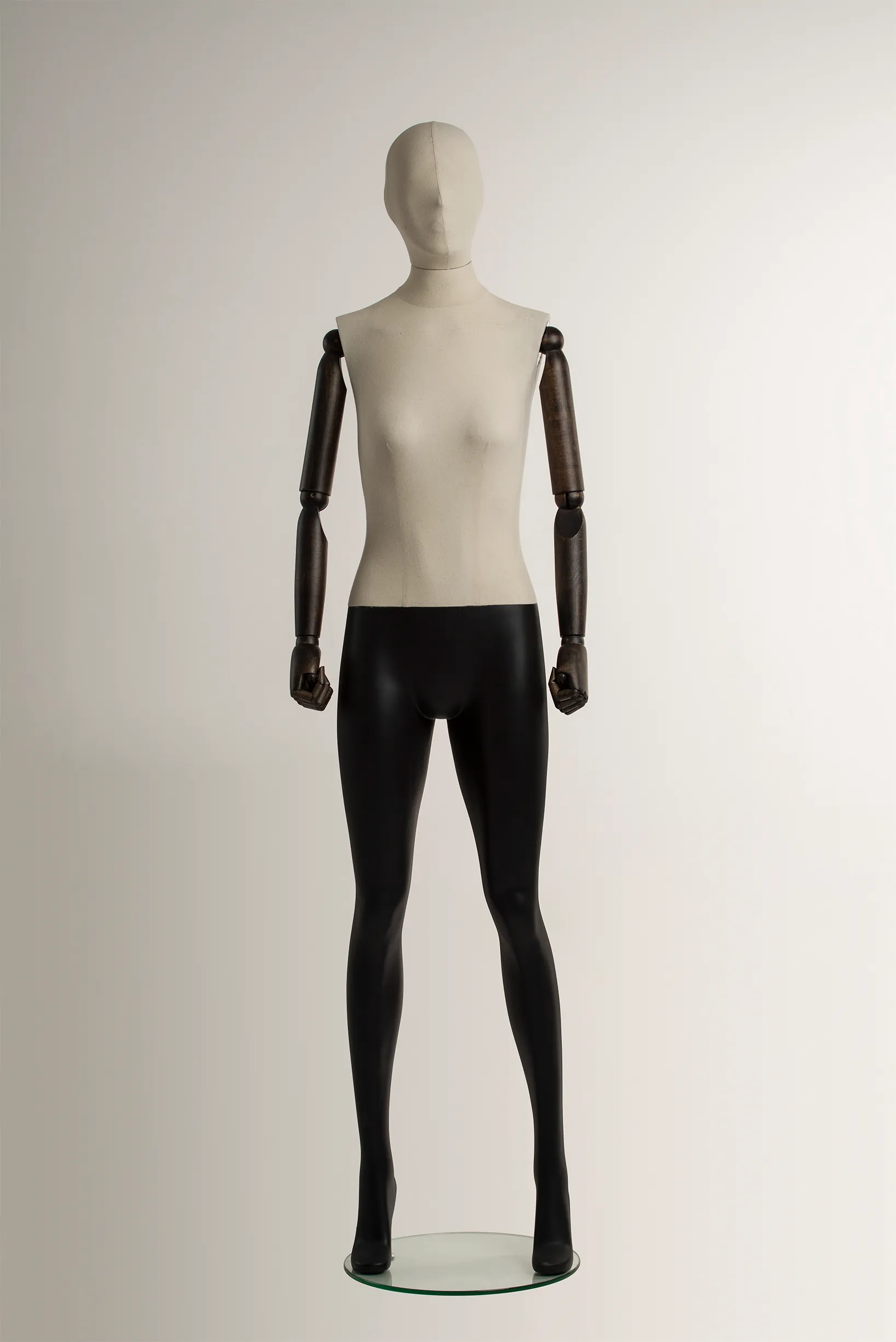 Kally Female Arm Adjustable Metal Head Interchangeable Cloth Standing Mannequin Bulk Wholesale Factory - Morshopfitting (15)