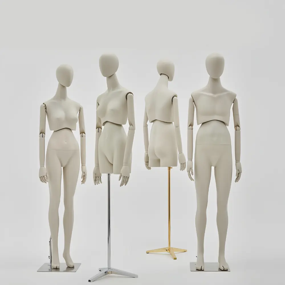 Adjustable Full-Body Mannequin Set with 360° Rotating Waist & Head – Male, Female, Child & Half-Body Styles visual merchandising female and male clothes mannequin Richenmannequin (13) Adjustable Full-Body Mannequin Set with 360° Rotating Waist & Head – Male, Female, Child & Half-Body Styles visual merchandising female and male clothes mannequin Richenmannequin (1)