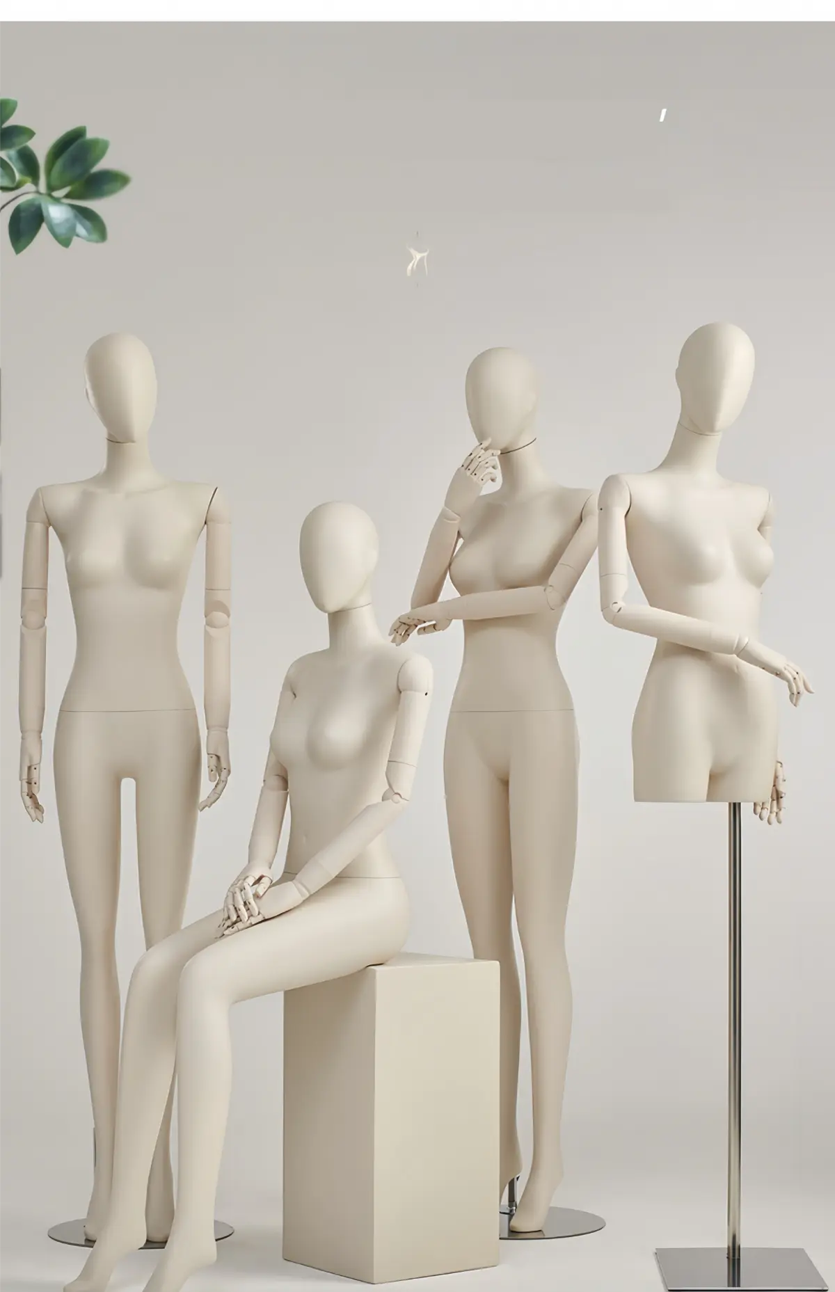 Adjustable Wooden Arm Female Mannequin Collection (2)
