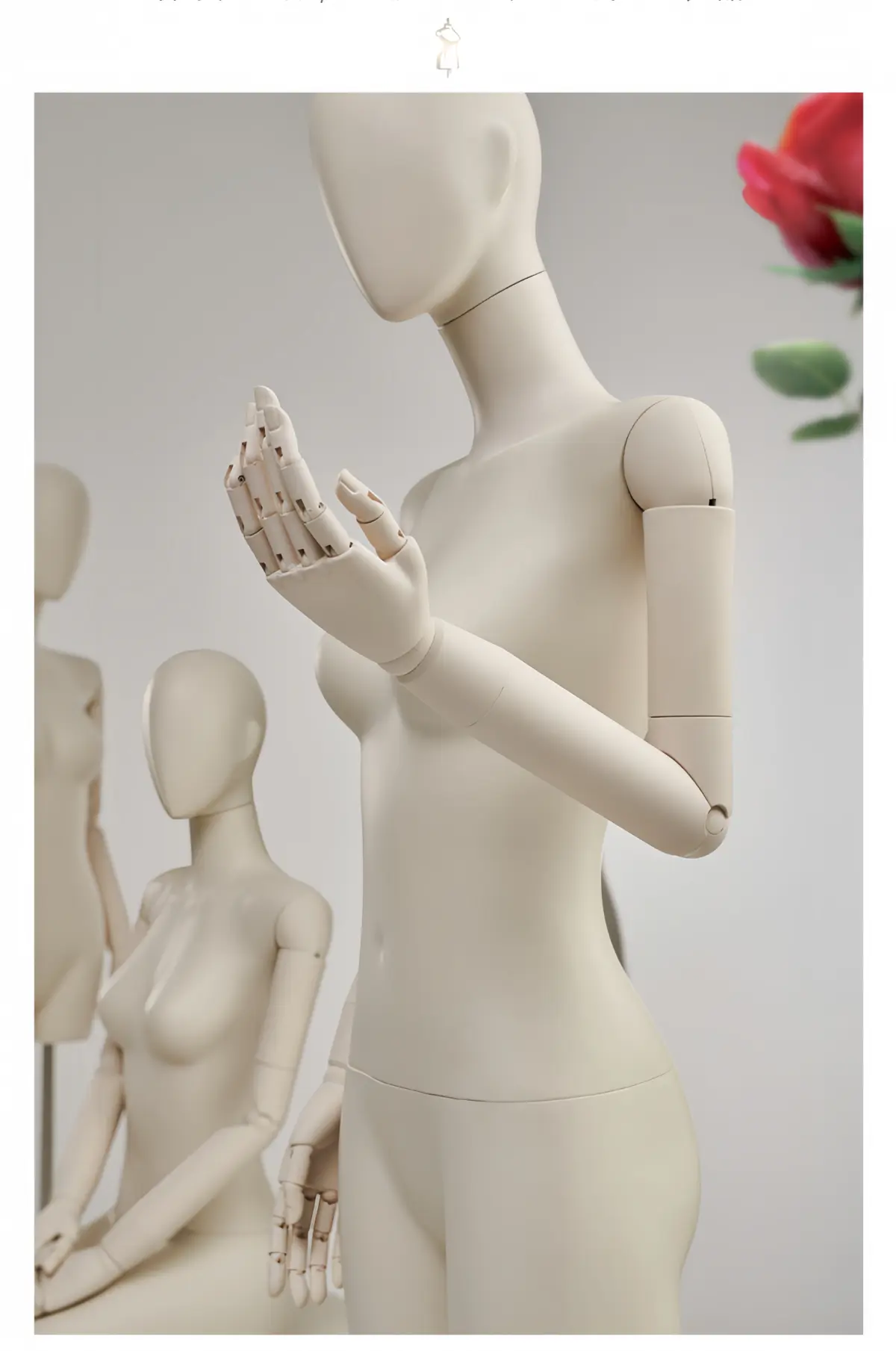 Adjustable Wooden Arm Female Mannequin Collection visual merchandising female and male clothes mannequin for sale in storefront window display Wholesale Bulk Factory - Morshopfitting