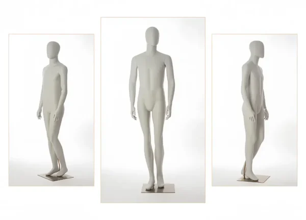 Gray standing seated half-length adjustable male mannequin visual merchandising female and male clothes mannequin for sale in storefront window display Wholesale Bulk Factory Richenma ( (7)