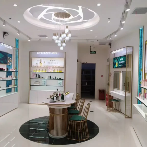 cosmetic retail store design makeup display stand perfume shop shelf rack interior decoration-morshopfitting (5)