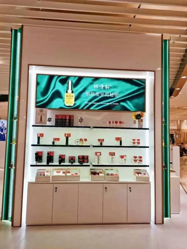 cosmetic retail store design makeup display stand perfume shop shelf rack interior decoration-morshopfitting (5)