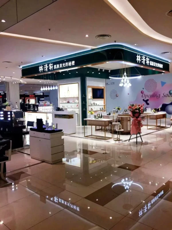 cosmetic retail store design makeup display stand perfume shop shelf rack interior decoration-morshopfitting (5)
