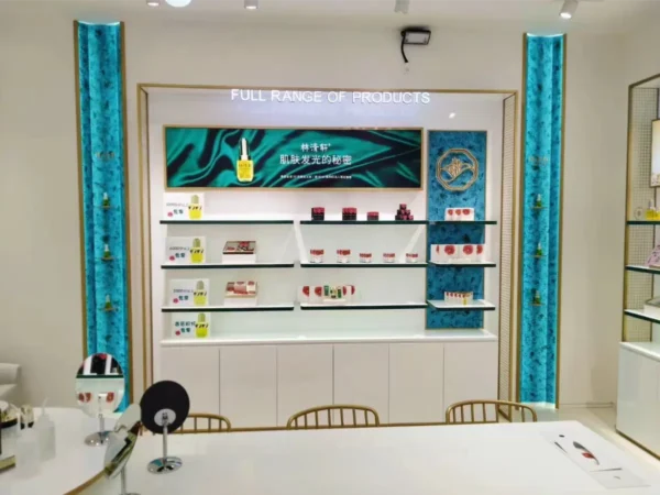 cosmetic retail store design makeup display stand perfume shop shelf rack interior decoration-morshopfitting (5)