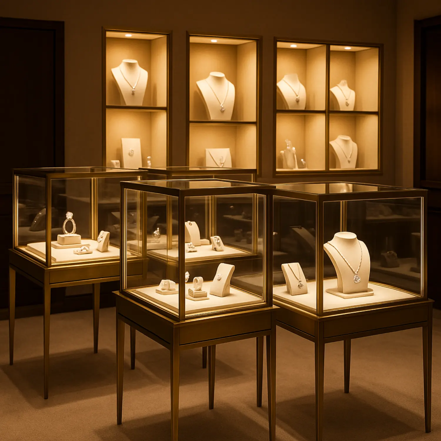 LED Jewelry Cabinet Showcase