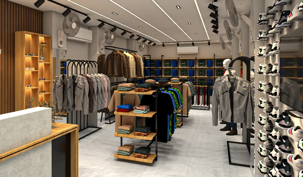 Men’s accessories and leather display