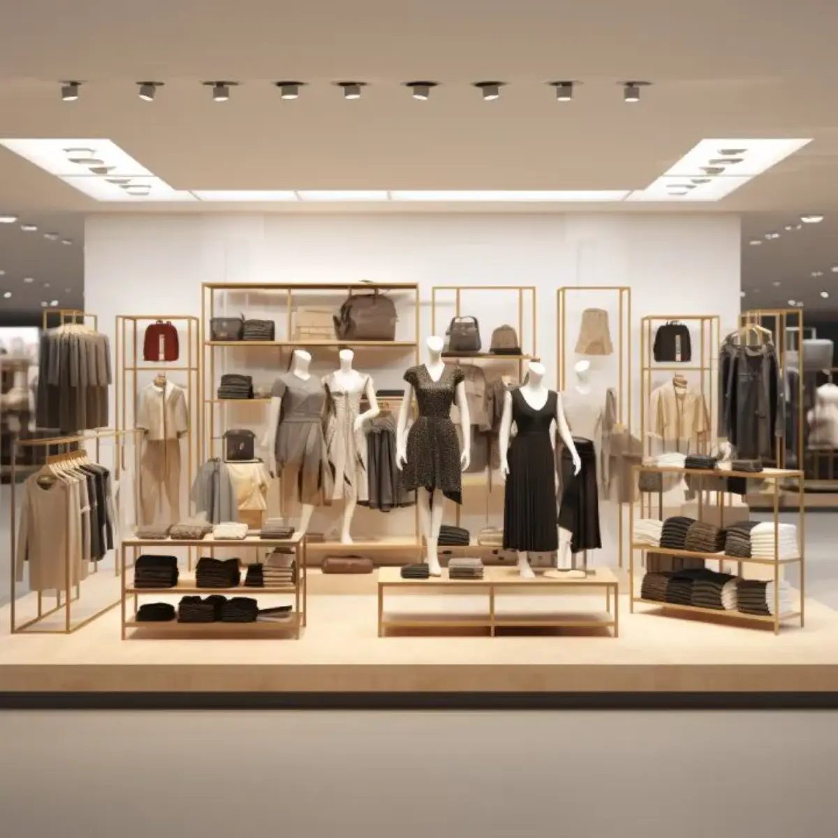 Rollout of store fixtures in a fashion retail space