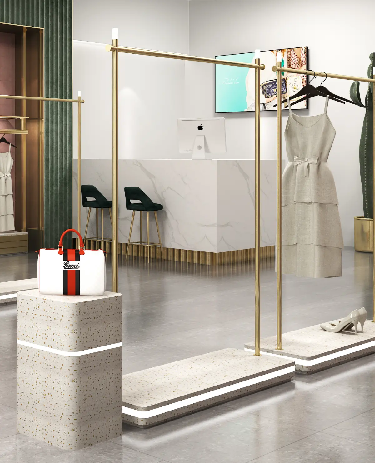 Waterfall Arm Display Rack